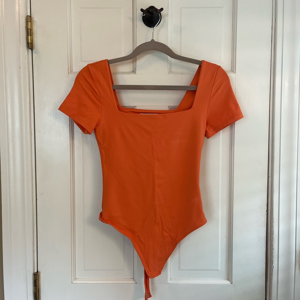 Aritzia Orange Bodysuit